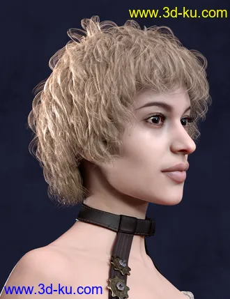 3D打印模型Ava Hair for Genesis 8 Females的图片
