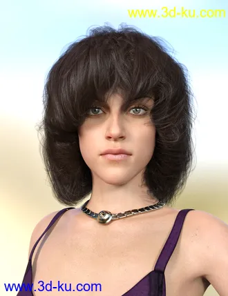 3D打印模型Ava Hair for Genesis 8 Females的图片