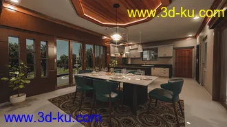 3D打印模型Avil Kitchen Dining Room的图片