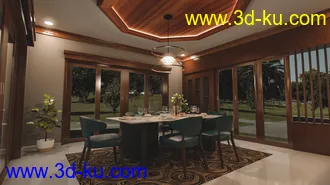 3D打印模型Avil Kitchen Dining Room的图片