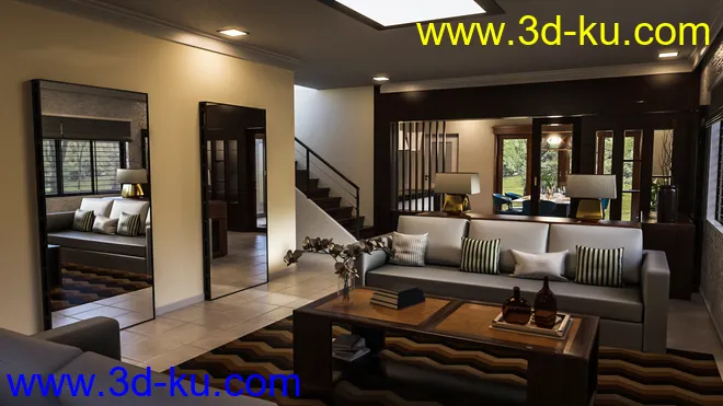 Avil Living Room模型的图片2