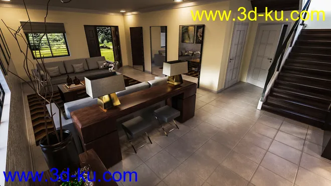 Avil Living Room模型的图片3