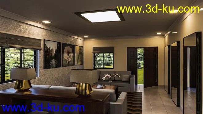 Avil Living Room模型的图片4