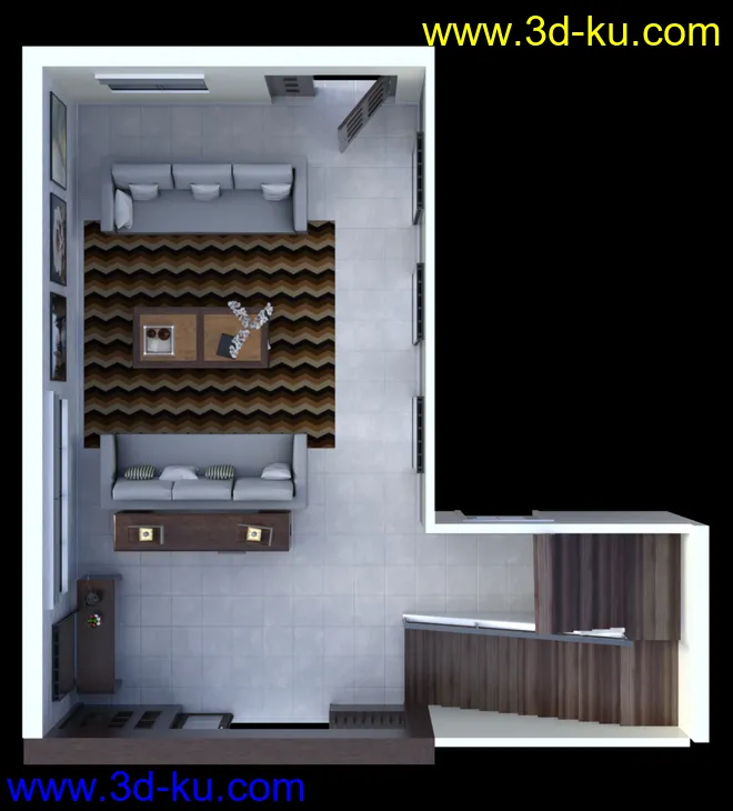 Avil Living Room模型的图片8
