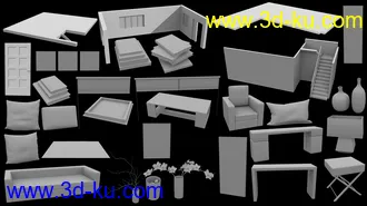 3D打印模型Avil Living Room的图片