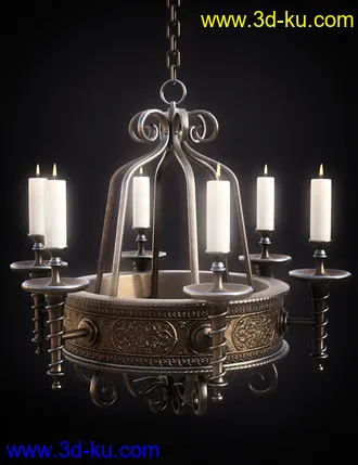 3D打印模型B.E.T.T.Y. Spanish Revival 03 Chandeliers的图片