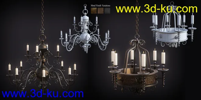 B.E.T.T.Y. Spanish Revival 03 Chandeliers模型的图片2