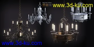 3D打印模型B.E.T.T.Y. Spanish Revival 03 Chandeliers的图片