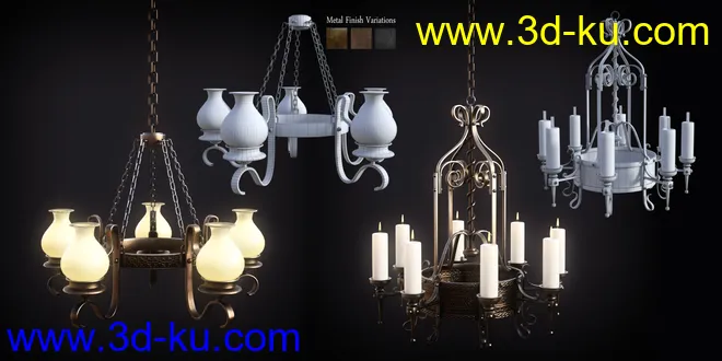 B.E.T.T.Y. Spanish Revival 03 Chandeliers模型的图片3