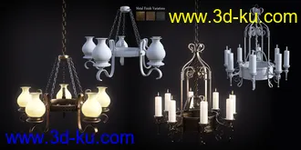 3D打印模型B.E.T.T.Y. Spanish Revival 03 Chandeliers的图片