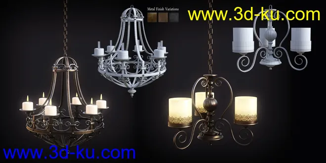 B.E.T.T.Y. Spanish Revival 03 Chandeliers模型的图片5