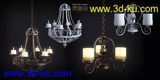 3D打印模型B.E.T.T.Y. Spanish Revival 03 Chandeliers的图片