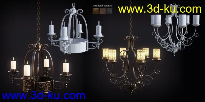 B.E.T.T.Y. Spanish Revival 03 Chandeliers模型的图片6