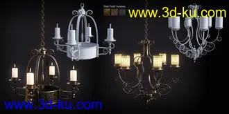 3D打印模型B.E.T.T.Y. Spanish Revival 03 Chandeliers的图片