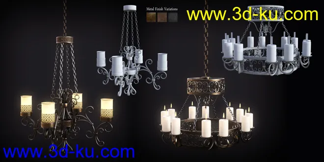B.E.T.T.Y. Spanish Revival 03 Chandeliers模型的图片7
