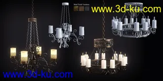 3D打印模型B.E.T.T.Y. Spanish Revival 03 Chandeliers的图片