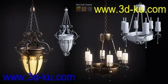 3D打印模型B.E.T.T.Y. Spanish Revival 03 Chandeliers的图片