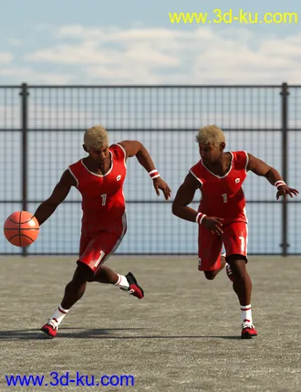 3D打印模型Basketball Poses for Genesis 8 and 8.1 Male的图片