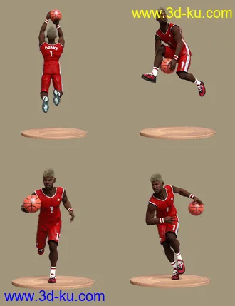 3D打印模型Basketball Poses for Genesis 8 and 8.1 Male的图片