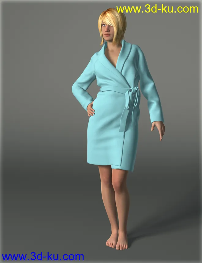 Bathrobe for Genesis 2 Female(s)模型的图片3