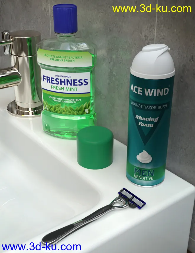 Bathroom and Household Chemicals Props模型的图片3