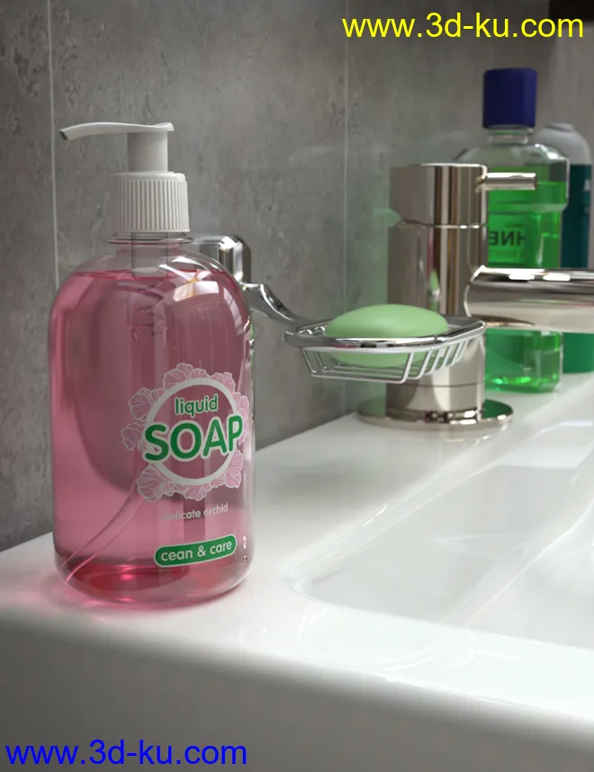 Bathroom and Household Chemicals Props模型的图片4