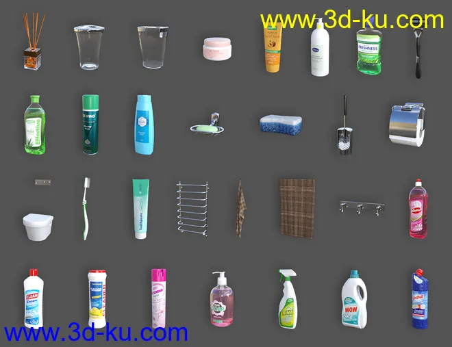 Bathroom and Household Chemicals Props模型的图片16