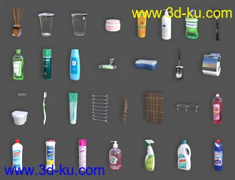 3D打印模型Bathroom and Household Chemicals Props的图片