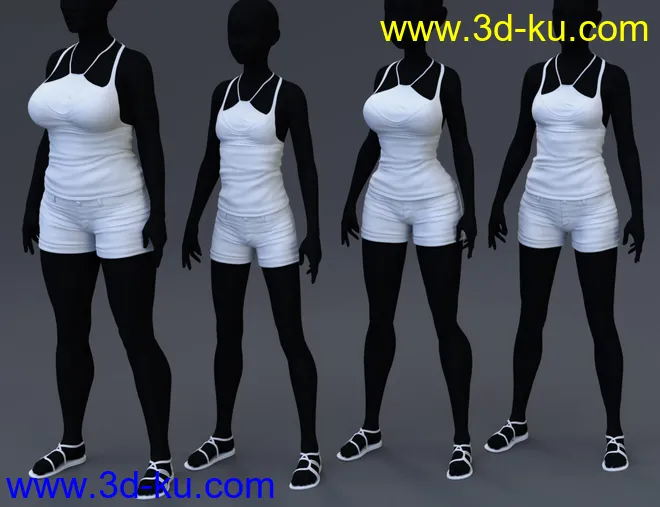 Be Carefree Outfit for Genesis 8 Female(s)模型的图片7