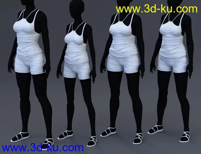 Be Carefree Outfit for Genesis 8 Female(s)模型的图片8