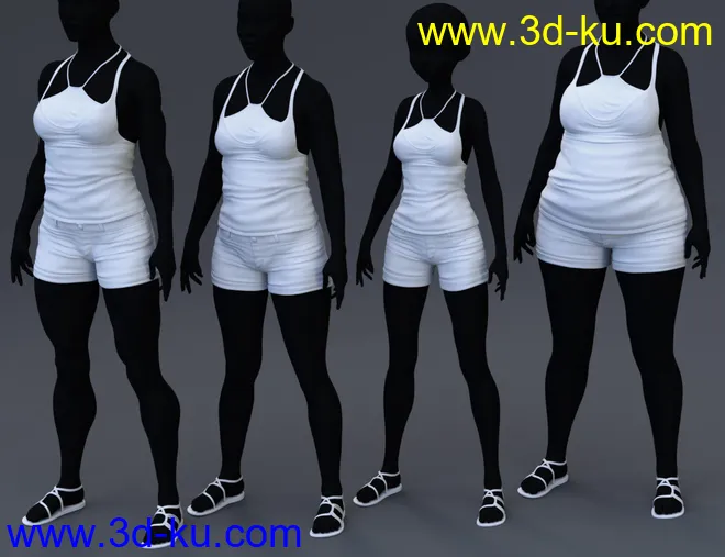 Be Carefree Outfit for Genesis 8 Female(s)模型的图片9