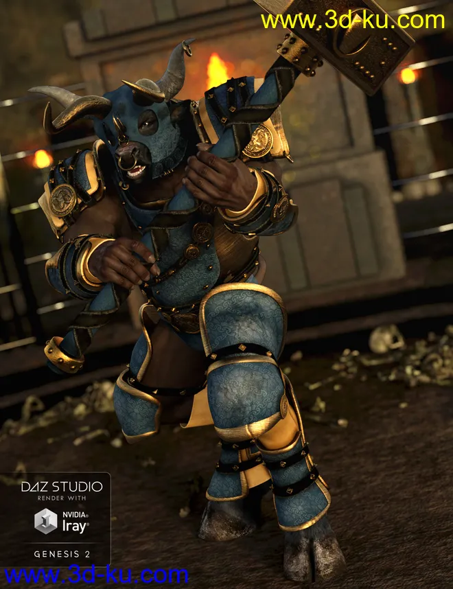 Beastial Battle Armor Knossos Textures模型的图片5