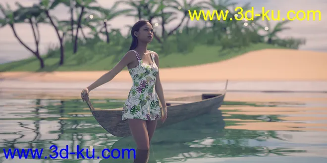 Beauty In Paradise - Ligaya And The Philippine Island Hut - Genesis 8 Female模型的图片2