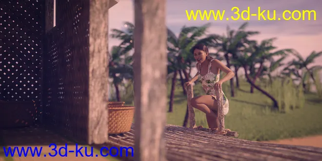 Beauty In Paradise - Ligaya And The Philippine Island Hut - Genesis 8 Female模型的图片5