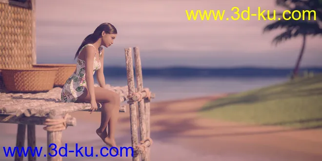Beauty In Paradise - Ligaya And The Philippine Island Hut - Genesis 8 Female模型的图片7