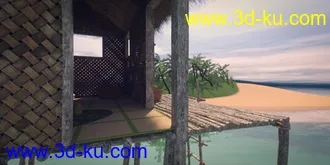 3D打印模型Beauty In Paradise - Ligaya And The Philippine Island Hut - Genesis 8 Female的图片