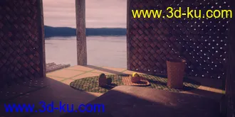 3D打印模型Beauty In Paradise - Ligaya And The Philippine Island Hut - Genesis 8 Female的图片