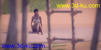3D打印模型Beauty In Paradise - Ligaya And The Philippine Island Hut - Genesis 8 Female的图片