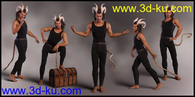 Bedeviled Poses for Torment 8.1 and Genesis 8.1 Male模型的图片4