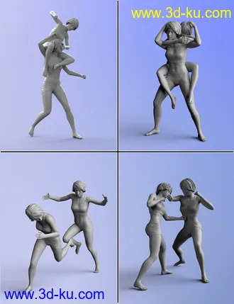 3D打印模型Big vs Little Poses for Genesis 8的图片