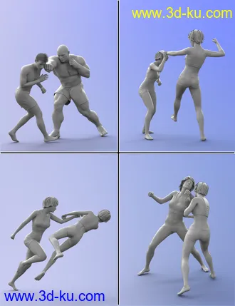 3D打印模型Big vs Little Poses for Genesis 8的图片