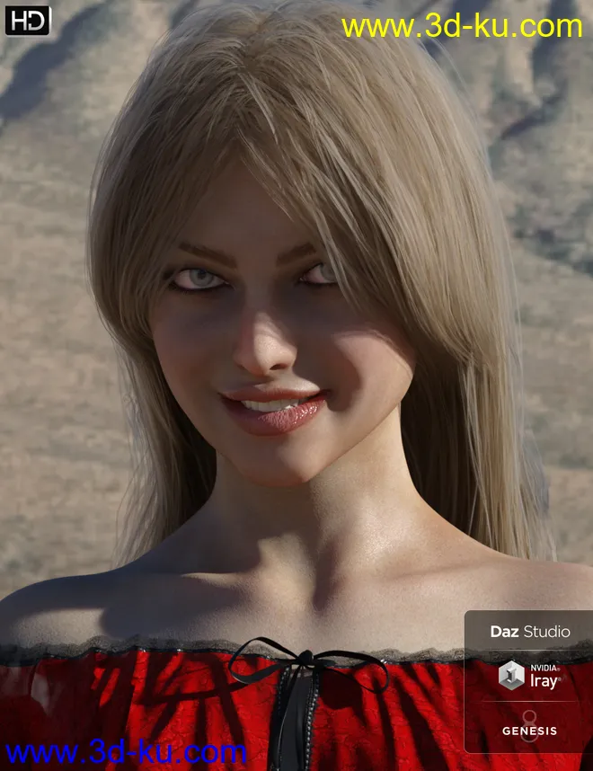 Blair HD and Expressions for Genesis 8 Female模型的图片2