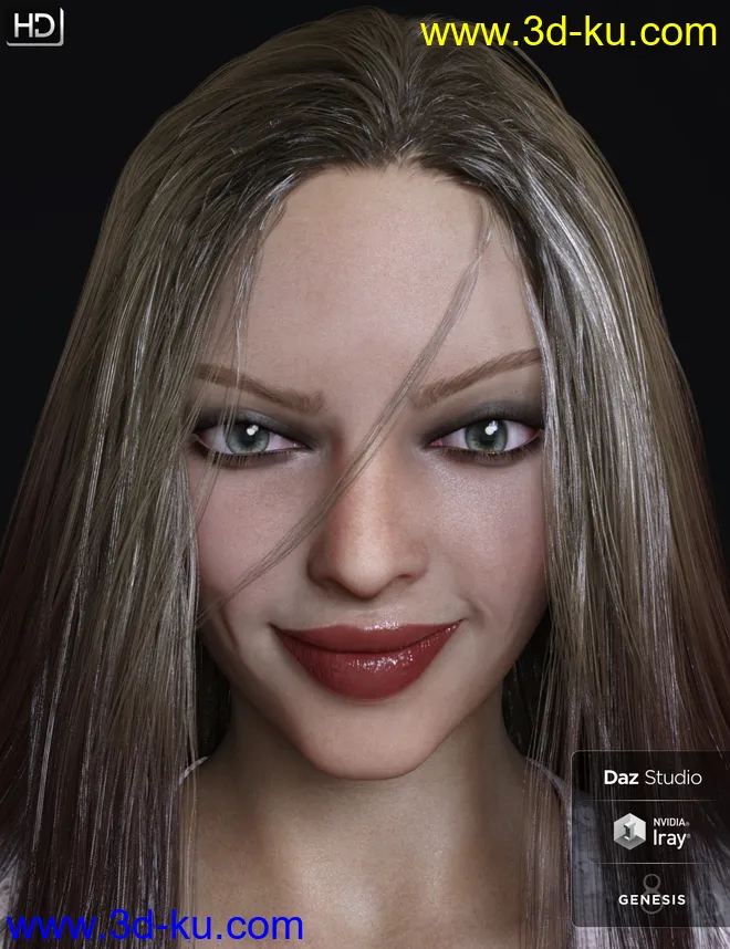 Blair HD and Expressions for Genesis 8 Female模型的图片4