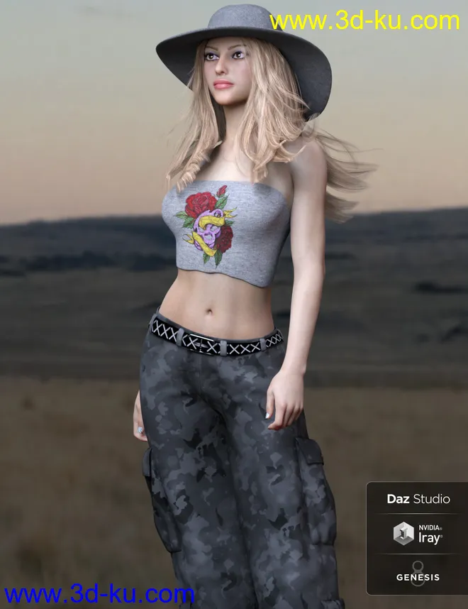 Blair HD and Expressions for Genesis 8 Female模型的图片8