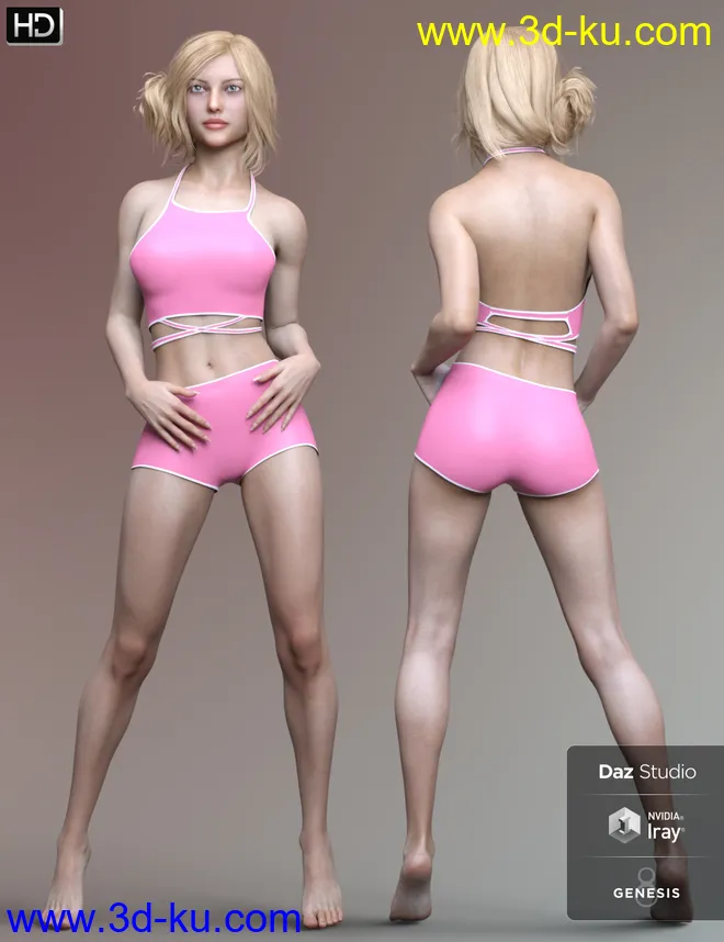 Blair HD and Expressions for Genesis 8 Female模型的图片11