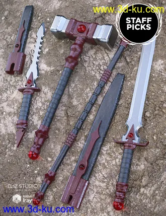 3D打印模型Bloodstone Weapons的图片