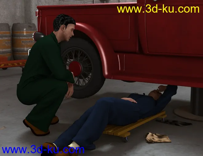 Blue Collar Basics Coveralls for Genesis 2 Males and Females Bundle模型的图片2