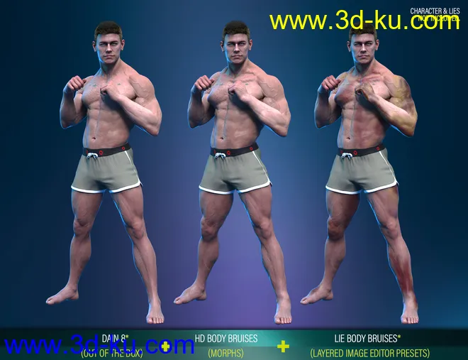 Body Bruises Morphs for Genesis 8 Male(s)模型的图片10