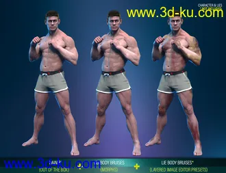3D打印模型Body Bruises Morphs for Genesis 8 Male(s)的图片