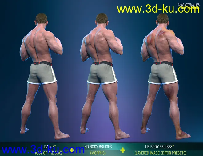 Body Bruises Morphs for Genesis 8 Male(s)模型的图片11
